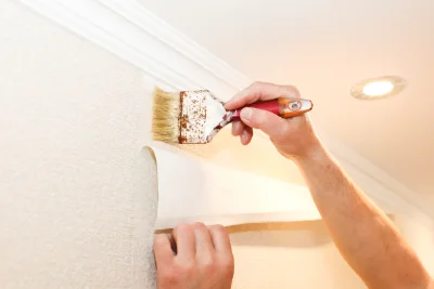 Pose de papier peint à Nistos — revêtements muraux et toiles de verre